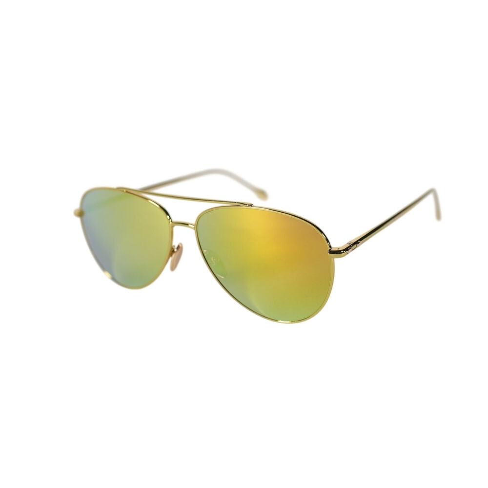 Isabel Marant Metal Aviator Sunglasses - Yellow Gold / Yellow Mirror - NWT
